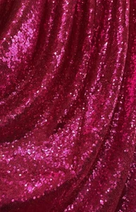 Sparkly Fuchsia 3 Mm Sequins Fabric. Stretchy. for Wedding Stage,Prom Dress - Picture 1 of 7