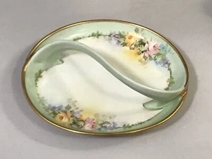 Antique Hand Painted Signed MZ Altrolau CMR Czech Porcelain Nappy Dish W/ Roses - Picture 1 of 15
