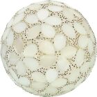 Ornamental Gift Mosaic Decorative Ball 10.5cm Opaque White Flower Tile GM73OF