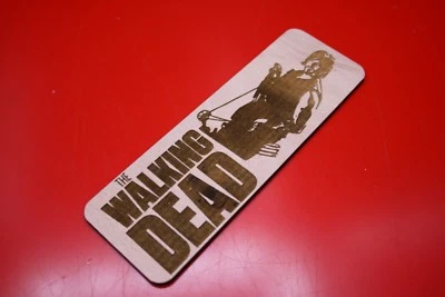 HUGHES LASER DESIGNS Daryl Dixon The Walking Dead Inspired Laser Engraved And Cut Plywood Bookmark