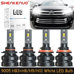 For Toyota Highlander 2011-2019 - 9005+H11 LED Headlights Bulbs High Low Beam Z8 - Picture 1 of 18