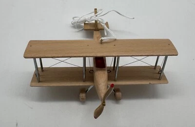 Avión colgante, decoración de vivero de haya (rojo), avión de madera decorativo Foto 1 de 4