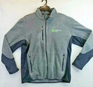 Reynolds Electrical Company Logo Gray Full Zip Fleece Jacket Mens large - Picture 1 of 7