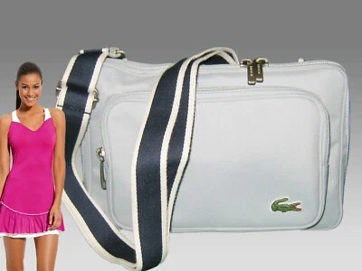 LACOSTE Horizontal Cross-over SHOULDER BAG Vintage L71 Casual 6 Ice Blue NEW - Image 1 of 4