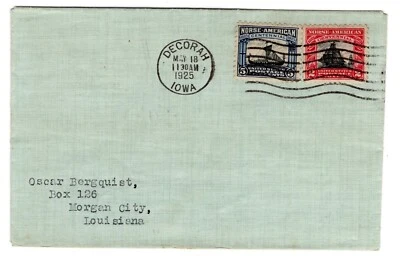 #620-21 Norse-American Set on 1 FDC 1925 - Decorah IA - Image 1 of 2