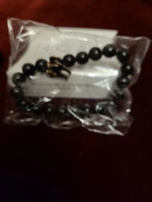 Pulsera Avon Cuentas Gato Dije Elastizado Halloween Truco o Trato Gato Negro Foto 1 de 4