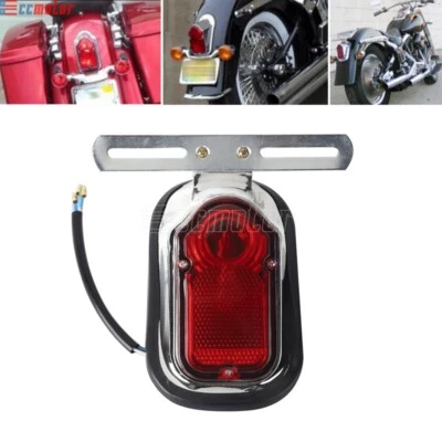 Tombstone Brake Tail Light License Plate Lamp For Harley Chopper Bobber Cruiser - Image 1 of 4