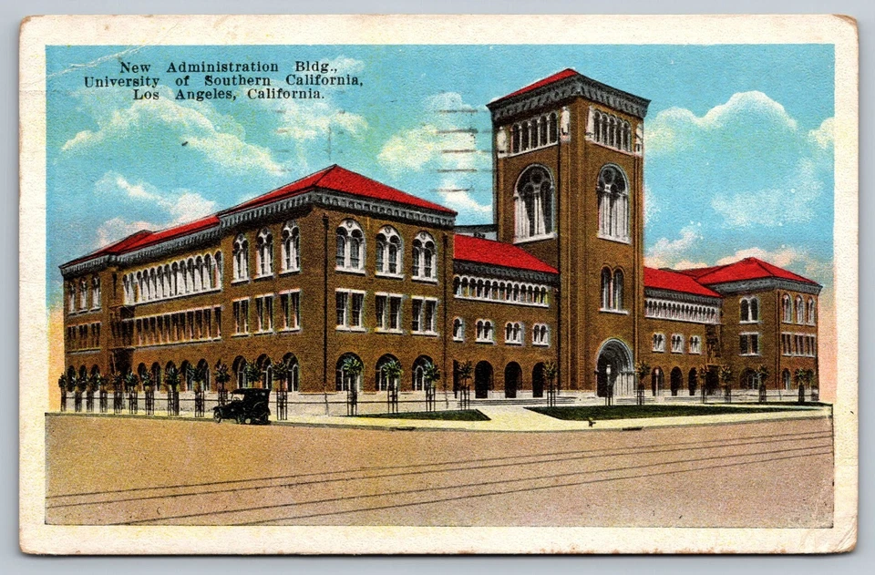 Postal USC Universidad del Sur de California Administración Edificio 1935 A14 Foto 1 de 2