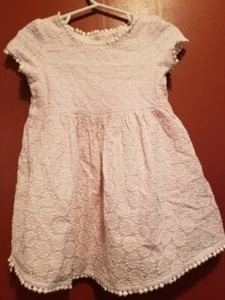 * Abito manica corta OSH KOSH rosa testurizzato stampa floreale bambina taglia 18 mesi - Foto 1 di 4