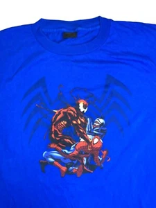 Vintage 1990’s  Carnage Venom Spider-man Blue Graphic T Shirt Sz 2X Rare - Picture 1 of 7