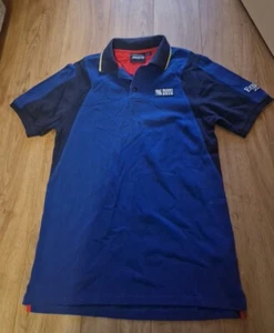 Musto Rugby Polo Shirt Mens S Small Blue Embroidered World Cup 2015 - Picture 1 of 6