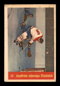 1957-58 Parkhurst #m24 Ed Chadwick VG/VGEX RC Rookie Canadiens 549692