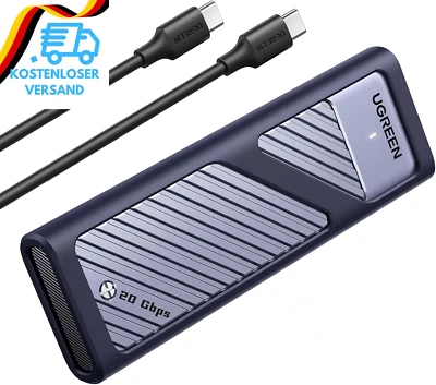 BESUCHE DEN UGREEN-STORE UGREEN 20Gbps NVME SATA SSD Gehäuse USB C 3.2 Gen 2X2, M.2 SSD Gehäuse Für Nvme