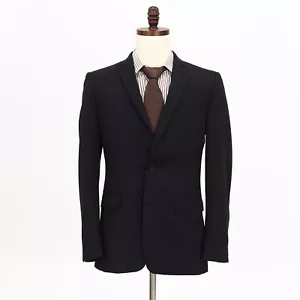 Bar III 40L Black Sport Coat Blazer Jacket Solid 2B Wool - Picture 1 of 10