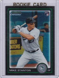GIANCARLO STANTON RC 2010 Bowman CHROME ROOKIE Baseball Card Mike MIAMI MARLINS - Picture 1 of 2