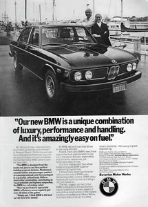 1974 BMW E3 2800 Sedan "Unique" Original Print Ad - Picture 1 of 1