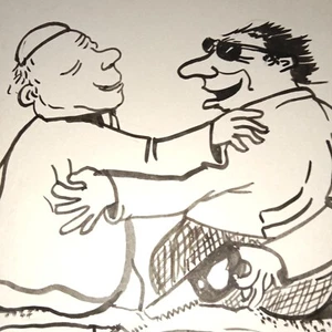 Original Drawing Ink 1998 Signed Pablo Sanaguano Artist Ecuador - Picture 1 of 8