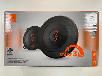 JBL STAGE 3 427 2-WAY 4" 10cm CAR SPEAKERS DOOR 300W TOTAL COAXIAL PAIR OPEN BOX - Image 1 of 3