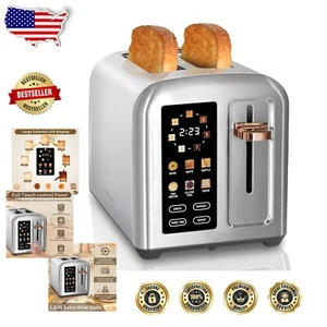Stainless Steel 1350W 2 Slice Toaster with Full Touch Control & Easy-Clean Tray - Picture 1 of 9