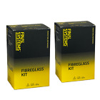 2x FINAL SYSTEMS CS20 Fibreglass Repair Kit 1L Resin Catalyst Mixing Cup Brush