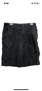 Banana Republic Emerson Flat Front Straight Fit Black Golf Chino Shorts Size 34 - Picture 1 of 1