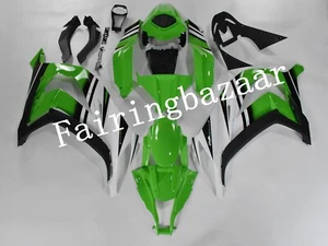 Fit for ZX10R 2011-2015 Green White Black ABS Injection Bodywork Fairing Kit - Picture 1 of 8