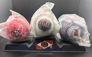 1901-2001 Cleveland Indians 100 Yr Collectible Balls Changes Of Chief wahoo Logo - Picture 1 of 5