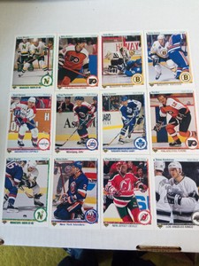 12 NHL Upper Deck 1990-91 Card Lot Scott Stevens Garry Leeman Andy Moog