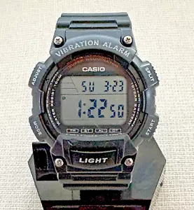 Casio Super Illuminator (W736H-1AV) Vibration Alarm Men's Digital Watch (Black) - Picture 1 of 5