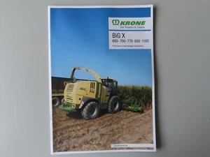 Folleto del concesionario Krone Big X Harvesters 600 700, papeleo agrícola efímero - Imagen 1 de 4