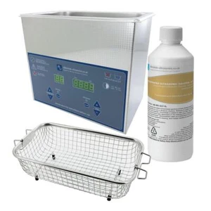 Kit de limpiador ultrasónico tanque de 3 litros metal plástico limpiador doméstico/profesional - Imagen 1 de 5
