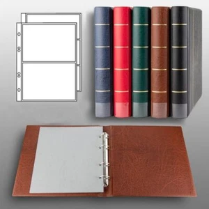 Prophila Luxus-Banknoten-Ringbinder mit 20 Hüllen für 50 Banknoten braun - Picture 1 of 1