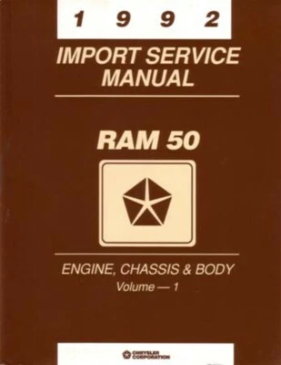 1992 Dodge Ram 50 Shop Service Repair Manual Engine Drivetrain Electrical Book - Image 1 of 4
