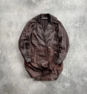 Jil Sander 42 Wmns Leather Jacket Blazer Coat Vintage Luxury  - Bild 1 von 23