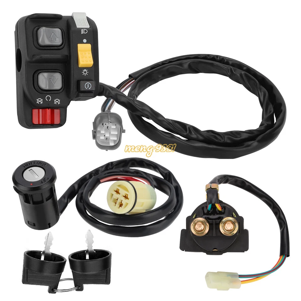 Handlebar Key Switch Starter Relay Kit for Honda Rancher 400 TRX400FA/FGA 04-07 - Image 1 of 4