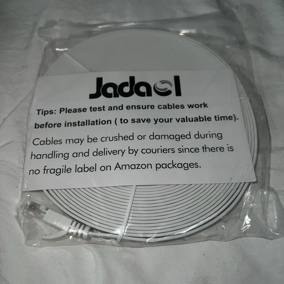Jadaol Ethernet Cable Clips – 200-Piece Pack, White, 7mm For Cat7/Cat6 Cables, Nail-In Wire Organizers