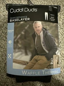 NWT Cuddl Duds Base Layer Pants Mens XXL Waffle Thermal Charcoal Gray Midweight - Picture 1 of 11