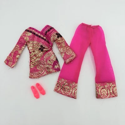 Vintage 1970 Barbie #1799 Maxi N Mini Outfit Complete  Boots Dress Jacket  NICE - Image 1 of 4