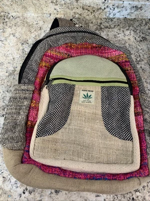 Himalayan  Hemp Backpack Travel Hippie Hemp - Image 1 of 4