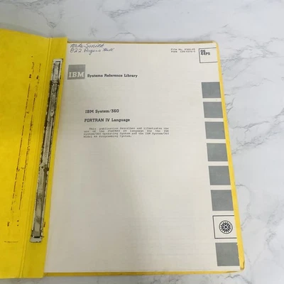 IBM System 360 1966 biblioteca de referencia sistema operativo de idioma Fortran IV de colección Foto 1 de 4