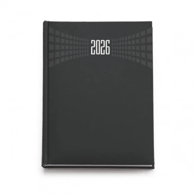 Agenda Giornaliera 2026 17x24 Sabato e Domenica Abbinati Copertina in Matra Nero - Immagine 1 di 2