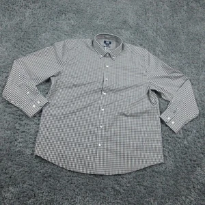 Cutter & Buck Shirt Mens XL Black White Plaid Stretch Easy-Care Button Down NWT - Picture 1 of 19