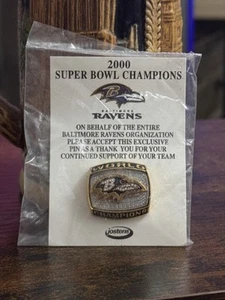 Baltimore Ravens PSL Owner's 2000 NFL Super Bowl XXXV Champion JOSTENS Lapel Pin - Picture 1 of 5