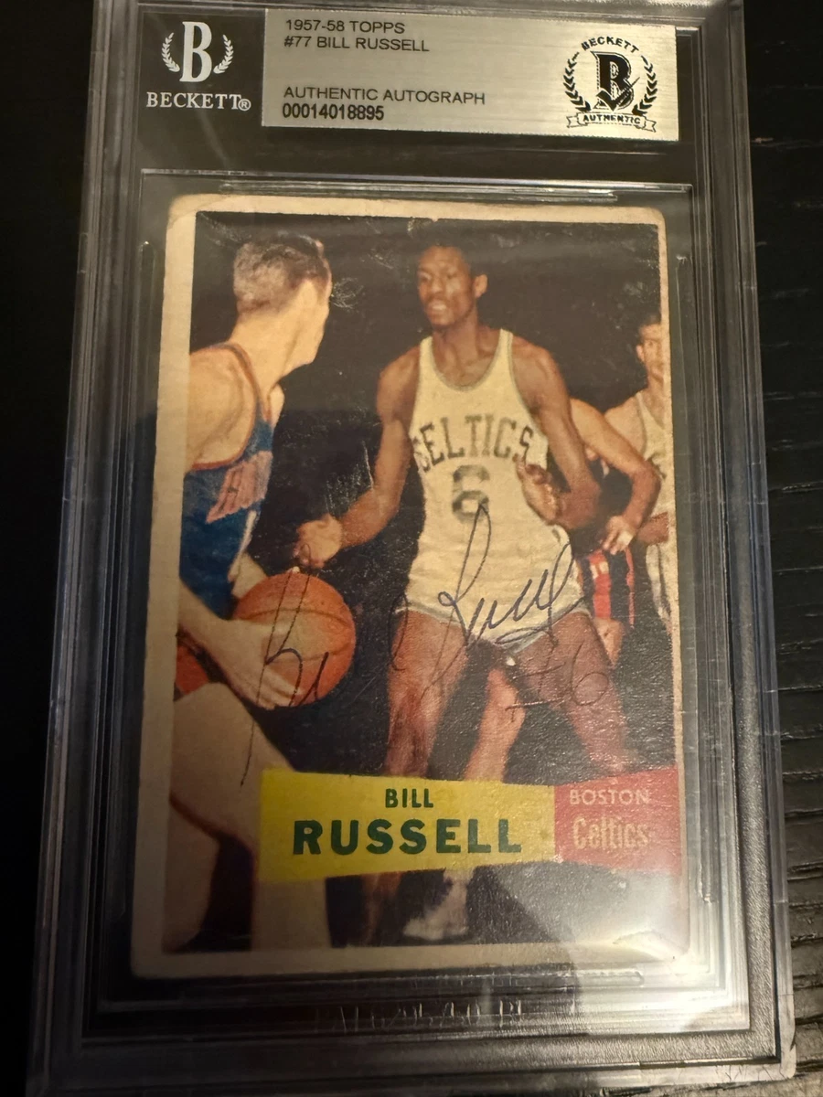 Bill Russell Autographed Basketball Trading Card Singles for sale