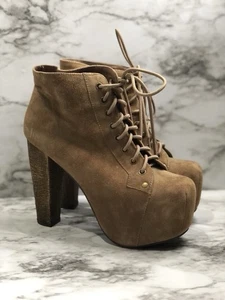 JEFFREY CAMPBELL LITA BOOTS TAUPE SIZE SZ 6.5 WOMEN - Picture 1 of 7