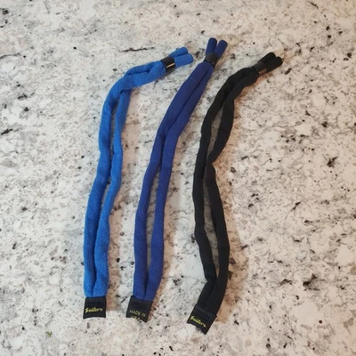 Retenedor de gafas Croakies Suiters, M/L 11-17 mm negro púrpura azul claro (paquete de 3) Foto 1 de 3