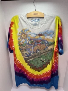 Grateful Dead Summer Tour Van Vintage Inspired Retro 2000 Tie Dye Large T-Shirt - Picture 1 of 9