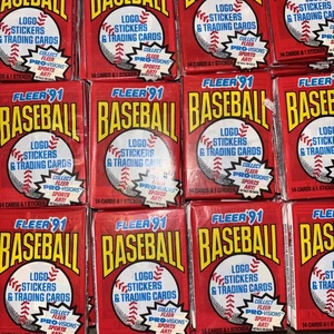 Tarjetas de béisbol Fleer 1991 paquetes de cera sellados sin abrir - Imagen 1 de 1
