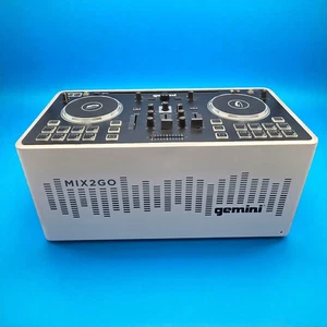 Gemini MIX2GO PRO Portable DJ Mixer with Built-in Speakers and LED Light Show - Picture 1 of 16
