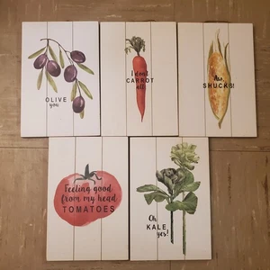 Simply Spring Holz Wanddeko Heather Myers "OLIVE YOU!", etc. 5er Set - Bild 1 von 11
